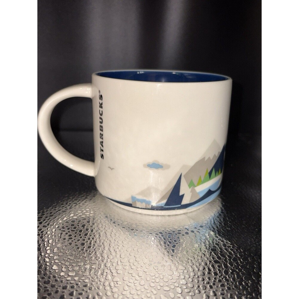 Starbucks Alaska You Are Here Series 14 oz Coffee Mug - Moose and Whales Tail